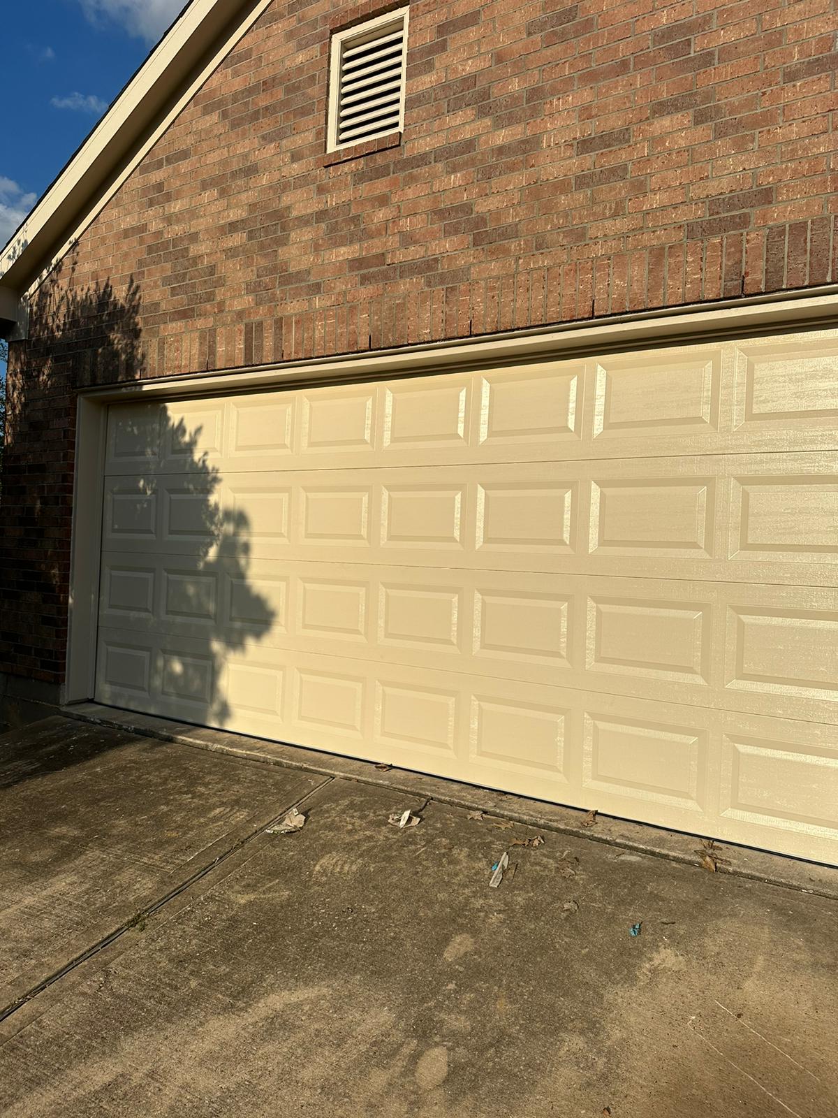 Garage Door Off-Track Repair service project in Greater Houston